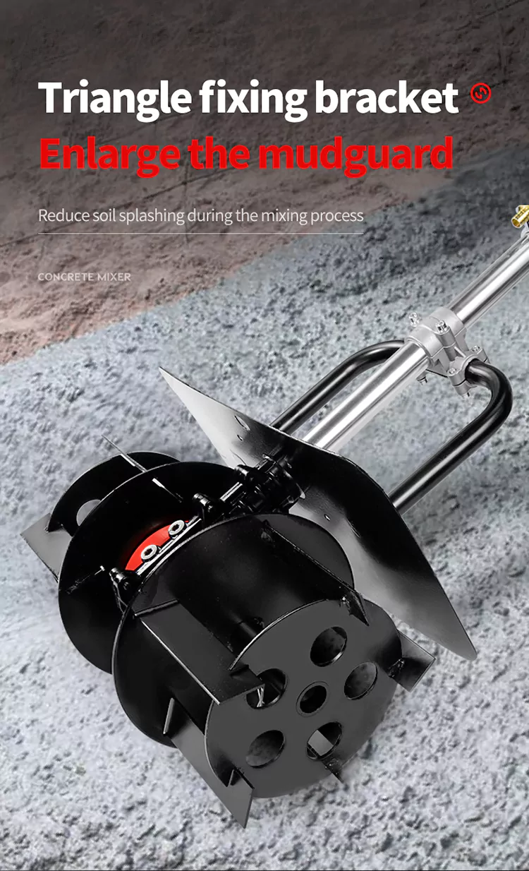 Compact Cement Mixer with Foldable Handle
